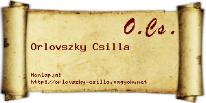 Orlovszky Csilla névjegykártya