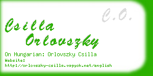 csilla orlovszky business card